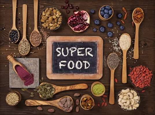 Arrangement of superfoods